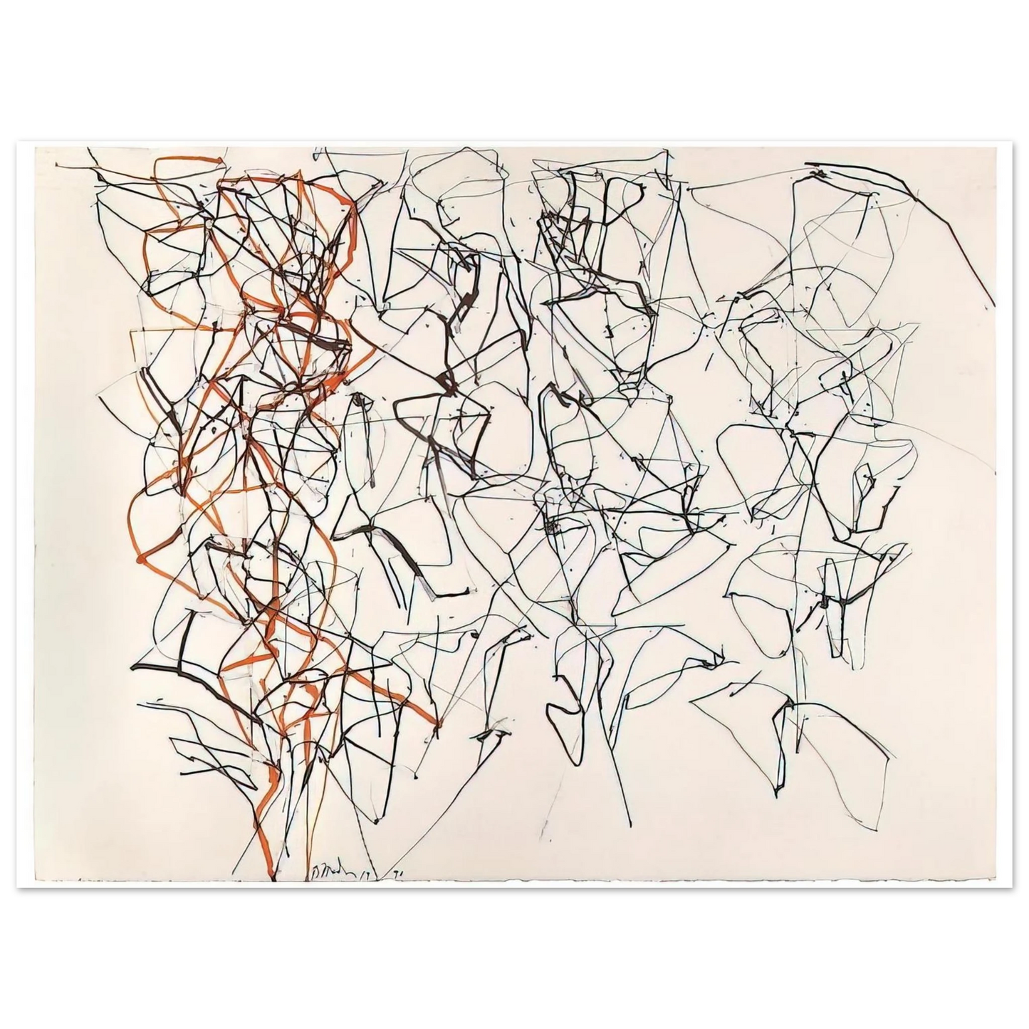 Brice Marden - Study for the Virgins - 1990 Fine Art Poster - Default Title