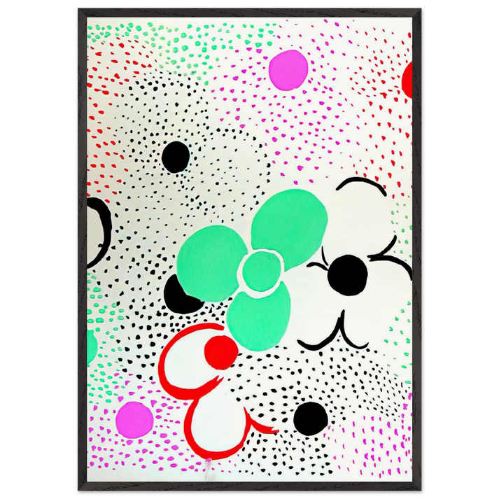 COMPOSITION 12 - Sonia Delaunay 70x100 cm / 28x40 inches Framed Art Print – Black Wooden Frame