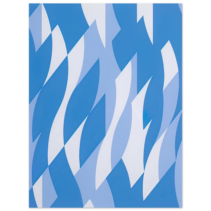 Bridget Riley - TWO BLUES 2003 75x100 cm / 30x40inches Fine Art Poster