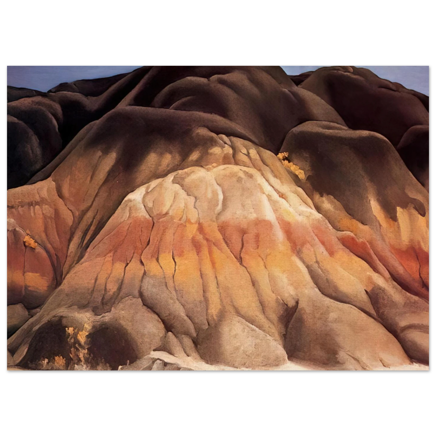 Georgia O'Keeffe - Grey Hills Fine Art Poster - 75x100 cm / 30x40 inches