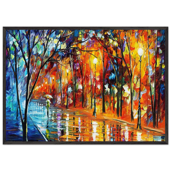 Leonid Afremov N1 - Leonid Afremov 70x100 cm / 28x40 inches Framed Art Print – Black Wooden Frame