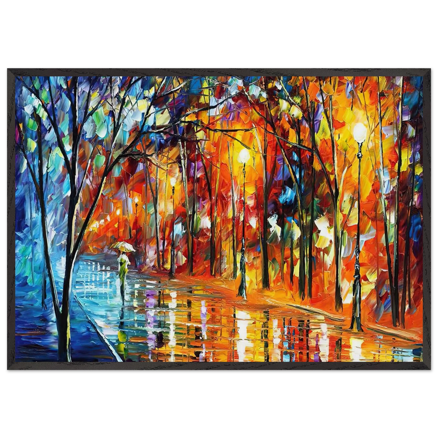 Leonid Afremov N1 - Leonid Afremov 70x100 cm / 28x40 inches Framed Art Print – Black Wooden Frame