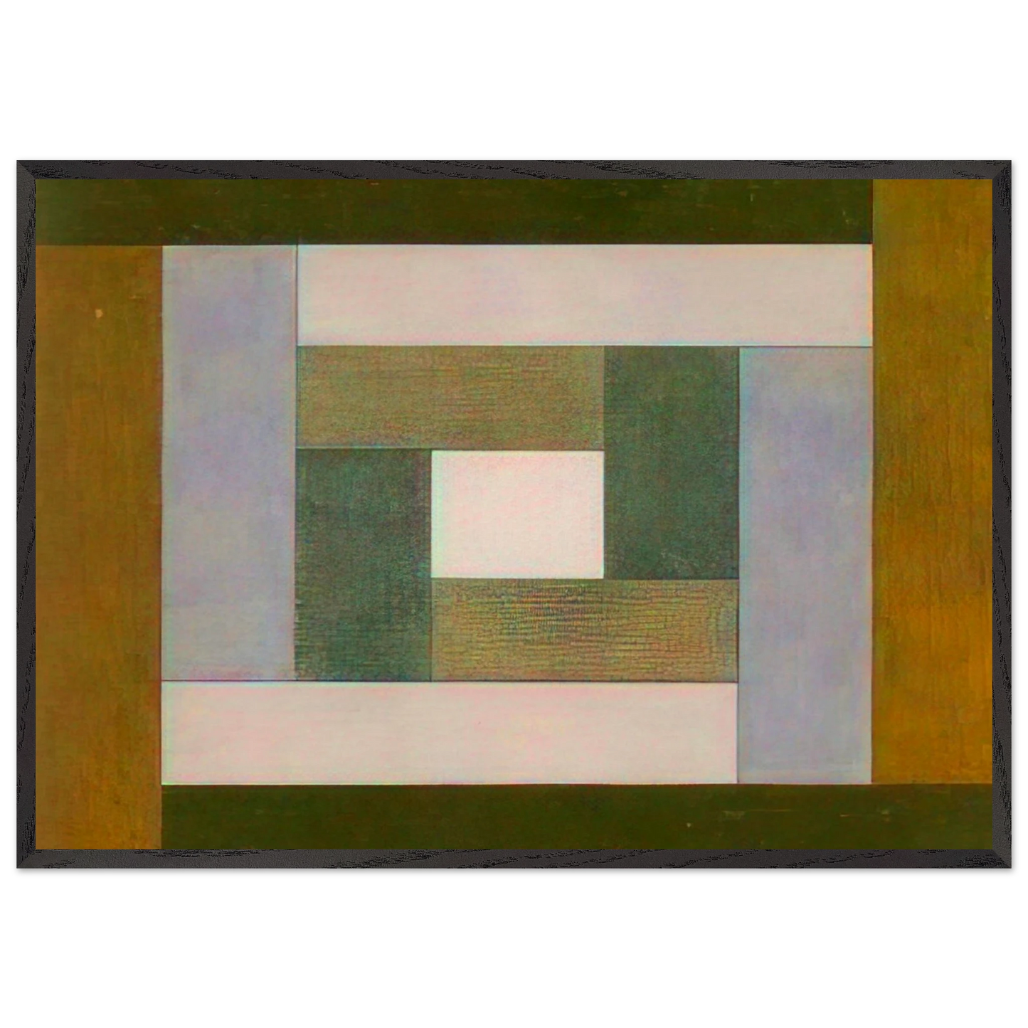 Etudes Bauhaus A - 1929 - Victor Vasarely 70x100 cm / 28x40 inches Framed Art Print – Black Wooden Frame