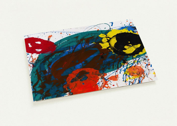 For Thirteen SFS-335 By Sam Francis Pack of 10 Post Cards | Sam Francis Post Cards | A6 (10.5 x 14.8 cm) - 4.1 x 5.8 inches