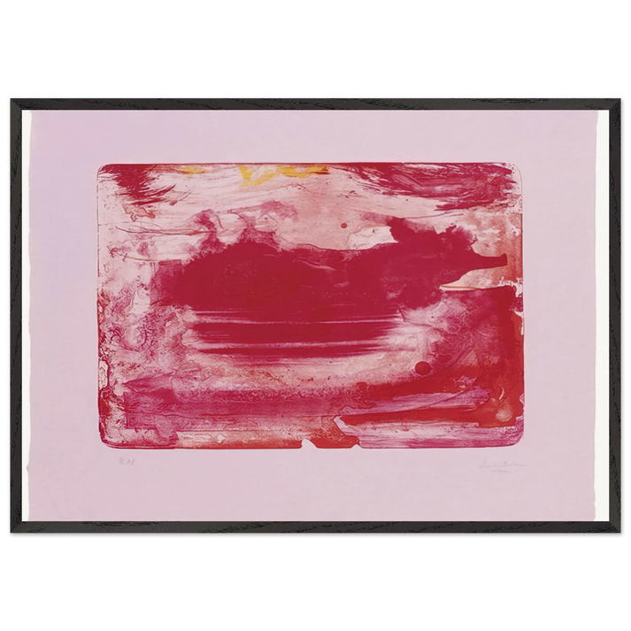 The Red Sea - 1982 - Helen Frankenthaler 70x100 cm / 28x40 inches Framed Art Print – Black Wooden Frame