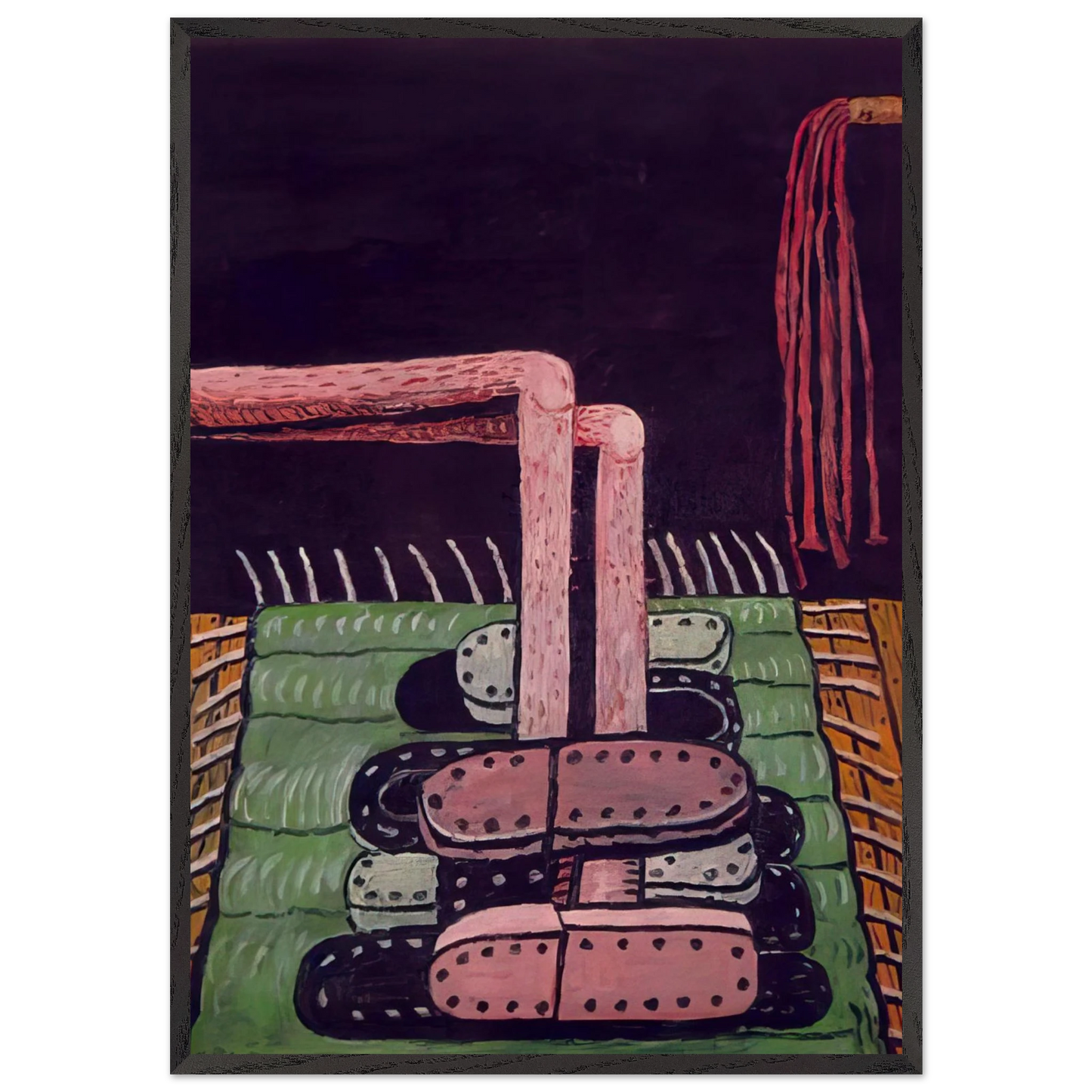 GREEN RUG - Philip Guston 70x100 cm / 28x40 inches Framed Art Print – Black Wooden Frame