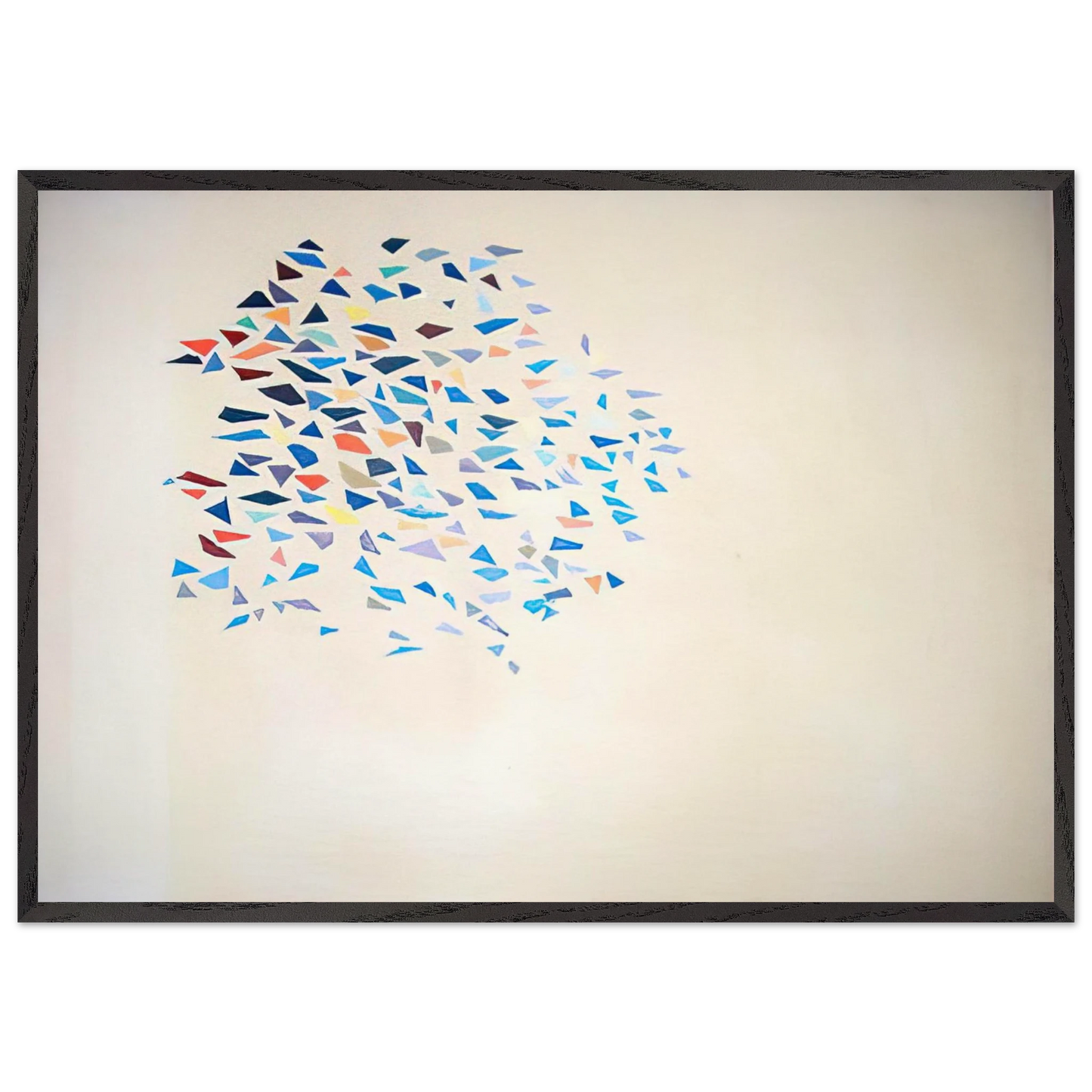 Color Shapes - 1975 - Robert Goodnough 70x100 cm / 28x40 inches Framed Art Print – Black Wooden Frame