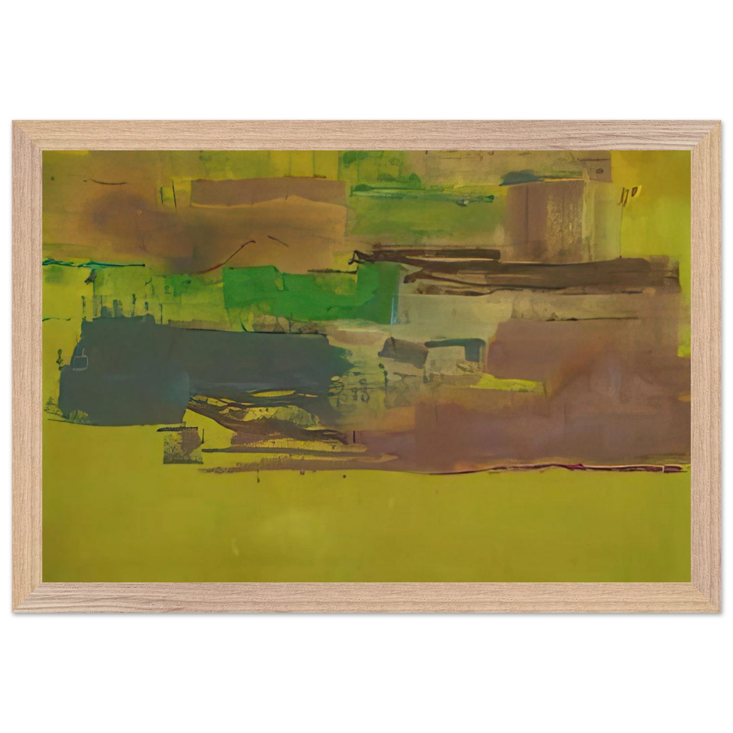Helen Frankenthaler - August Deep - 1978 Wall art - 40x50 cm / 16x20 inches - Premium Wooden Framed Poster With Fine Art Paper - Black frame