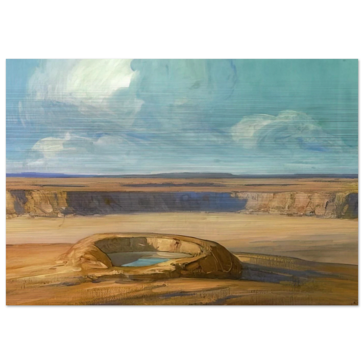 The Waterhole - Tonalism - Xavier Martinez Brushed Aluminum Print - 70x100 cm / 28x40 inches | Xavier Martinez Aluminum Print | Xavier Martinez Prints