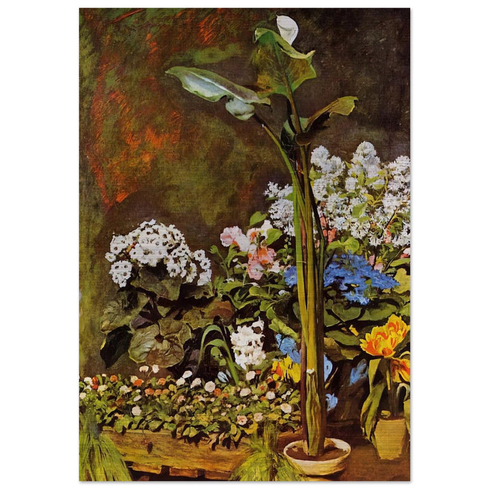 Arum and Conservatory Plants - Pierre-Auguste Renoir Brushed Aluminum Print - 70x100 cm / 28x40 inches | Pierre-Auguste Renoir Aluminum Print | Pierre-Auguste Renoir Prints