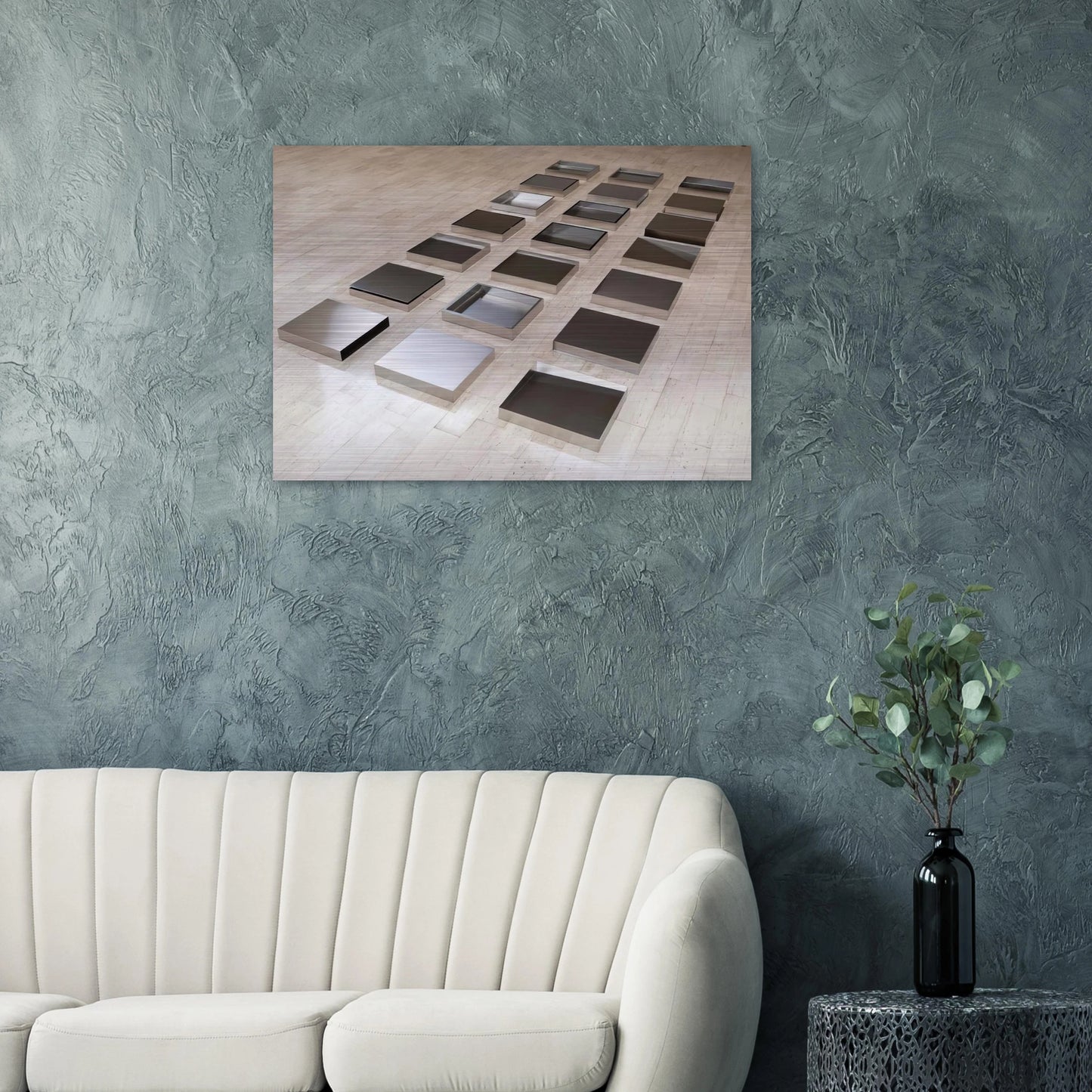 Untitled - 1977 - Donald Judd Brushed Aluminum Print - 70x100 cm / 28x40 inches | Donald Judd Aluminum Print | Donald Judd Prints