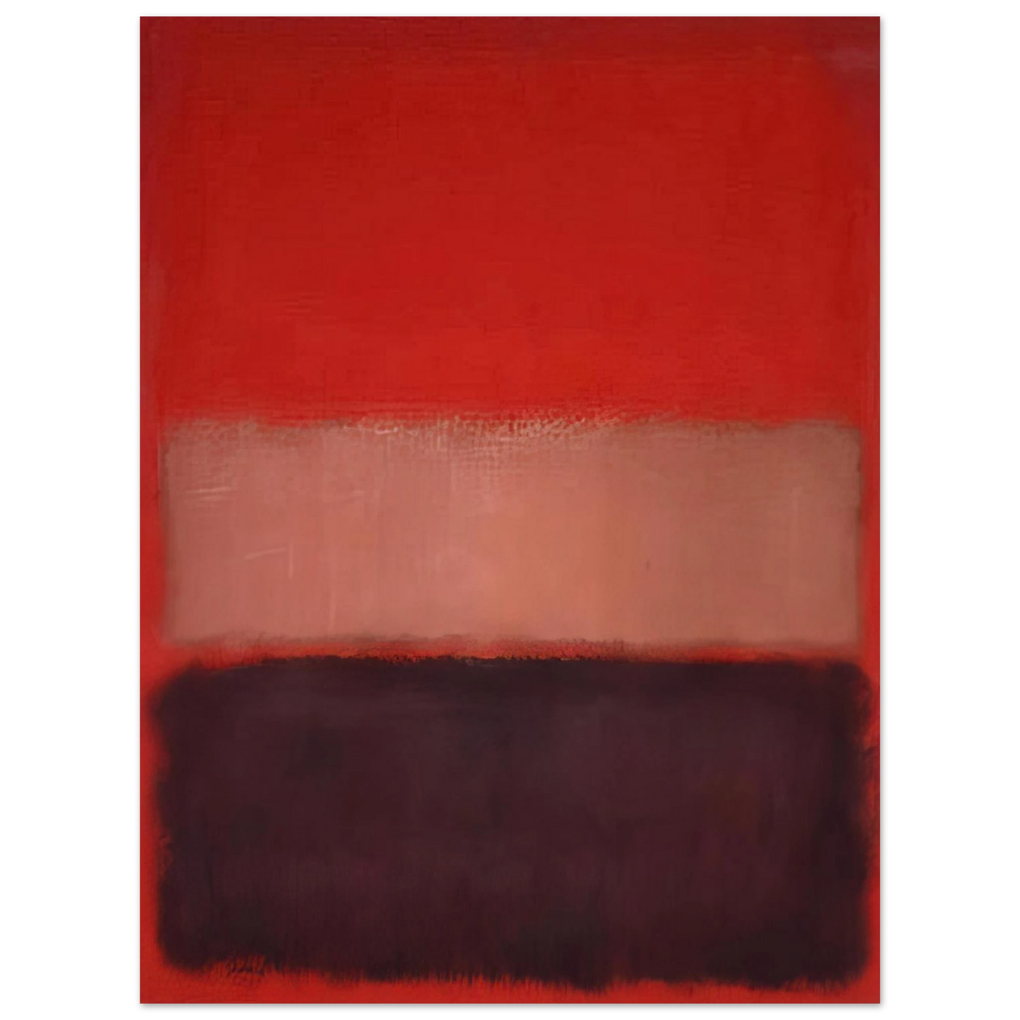 Mark Rothko - No. 46 Black, Ochre, Red Over Red - 1957 Wall Art - 60x80 cm / 24x32 inches - Premium Wooden Framed Poster With Fine Art Paper-canvas - Wood frame