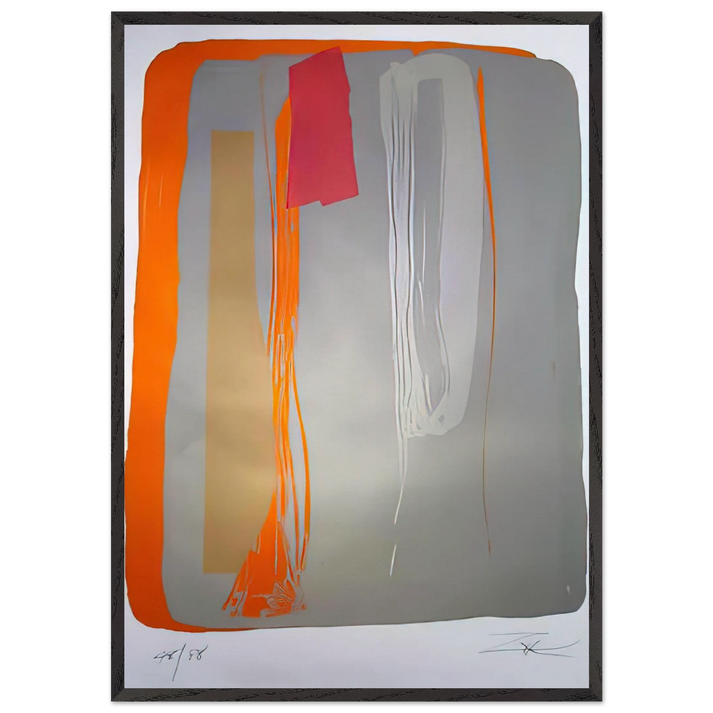 Untitled 6 - 1980 - Larry Zox 70x100 cm / 28x40 inches Framed Art Print – Black Wooden Frame