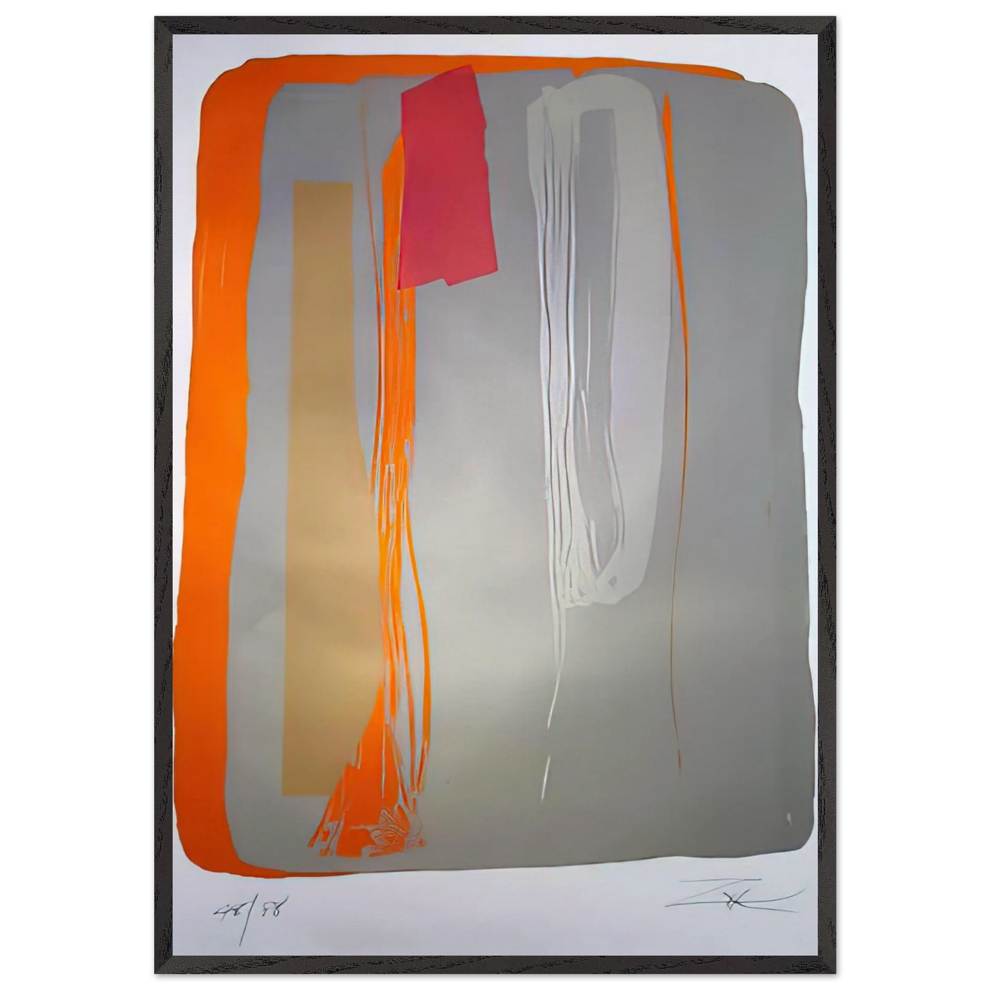 Untitled 6 - 1980 - Larry Zox 70x100 cm / 28x40 inches Framed Art Print – Black Wooden Frame