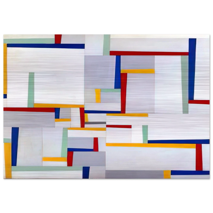 Relational Painting #9 - 1946 - Fritz Glarner Brushed Aluminum Print - 70x100 cm / 28x40 inches | Fritz Glarner Aluminum Print | Fritz Glarner Prints