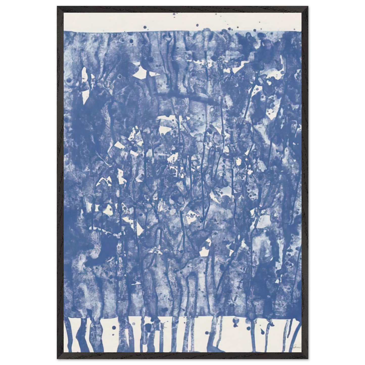 Untitled from Papierski Portfolio SF 351 - Sam Francis 70x100 cm / 28x40 inches Framed Art Print – Black Wooden Frame