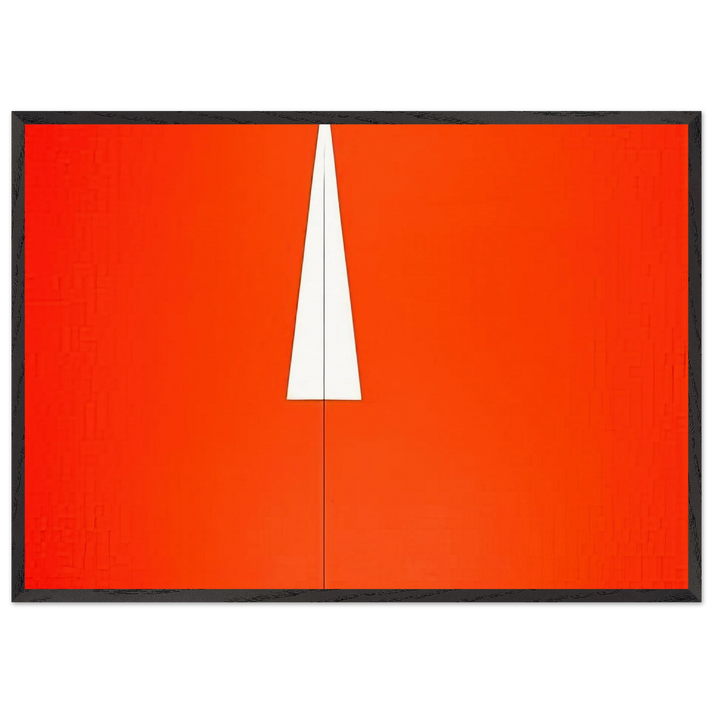 Red with White Triangle - 1961 - Carmen Herrera 70x100 cm / 28x40 inches Framed Art Print – Black Wooden Frame