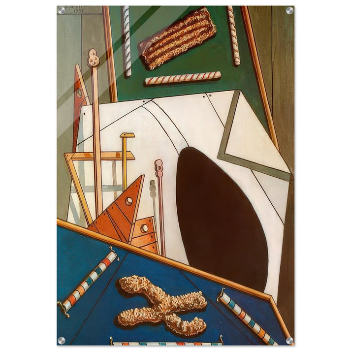 METAPHYSICAL INTERIOR WITH BISCUITS - Giorgio de Chirico Acrylic Print - 70x100 cm / 28x40″ inches