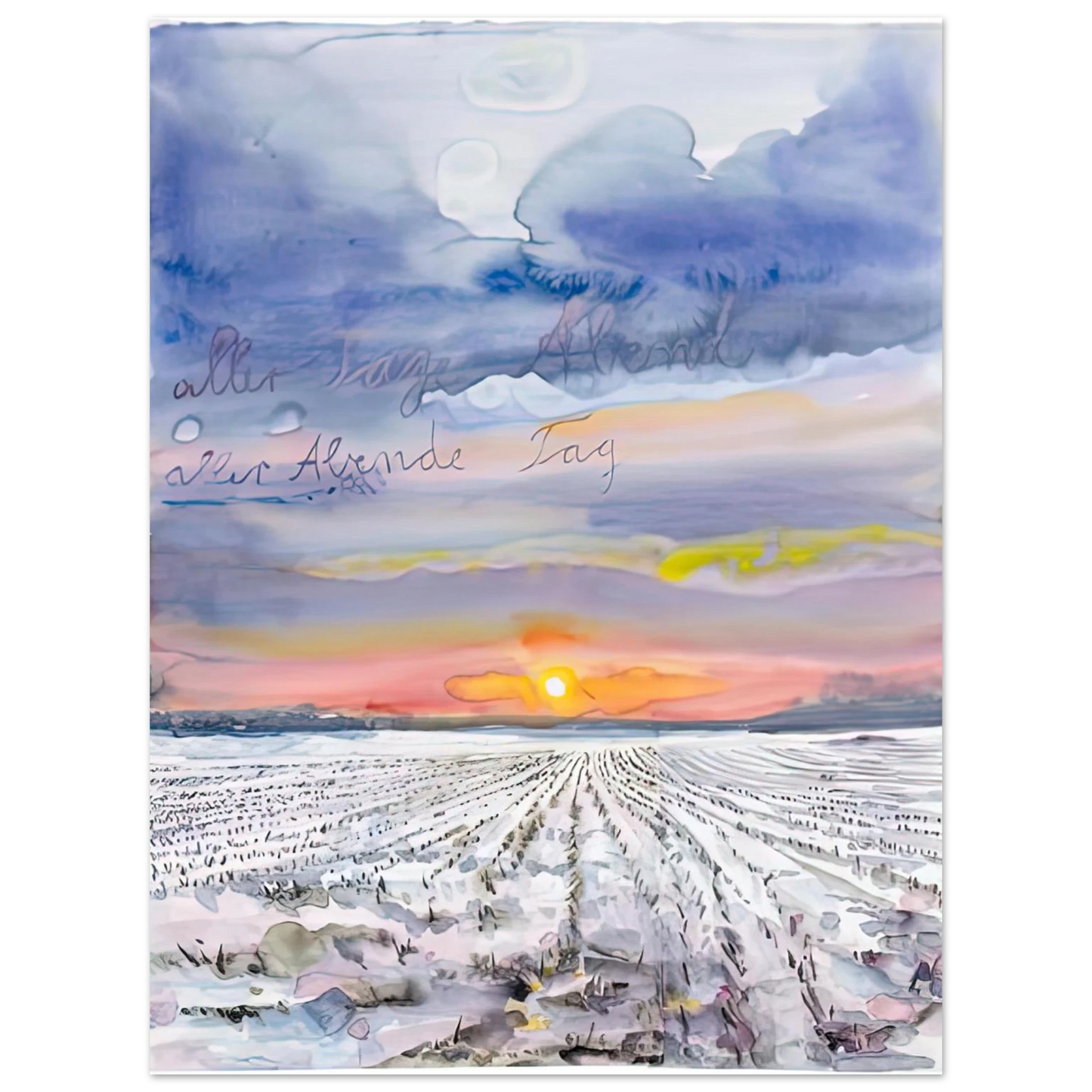 Anselm Kiefer - THE EVENING OF ALL DAYS THE DAY OF ALL EVENINGS 2014 0 Fine Art Poster - Default Title