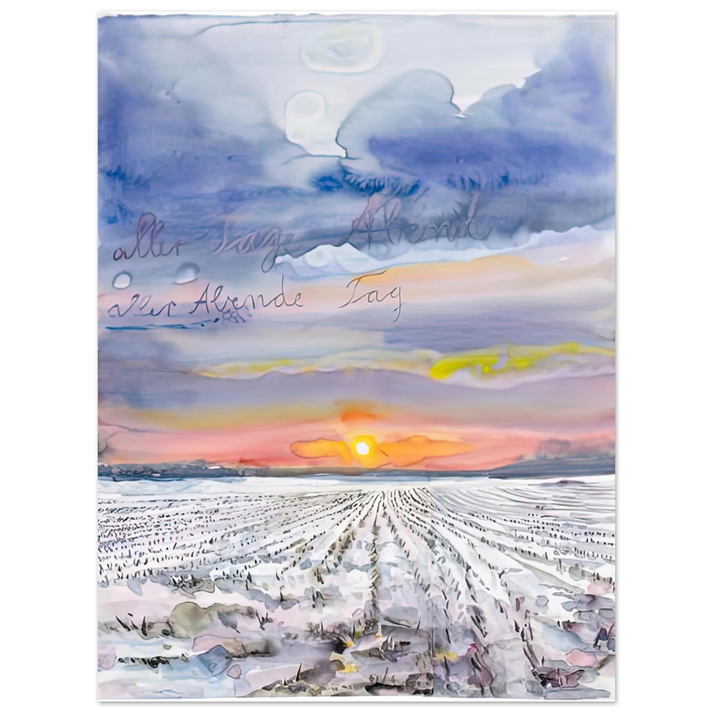 Anselm Kiefer - THE EVENING OF ALL DAYS THE DAY OF ALL EVENINGS 2014 0 75x100 cm / 30x40inches Fine Art Poster