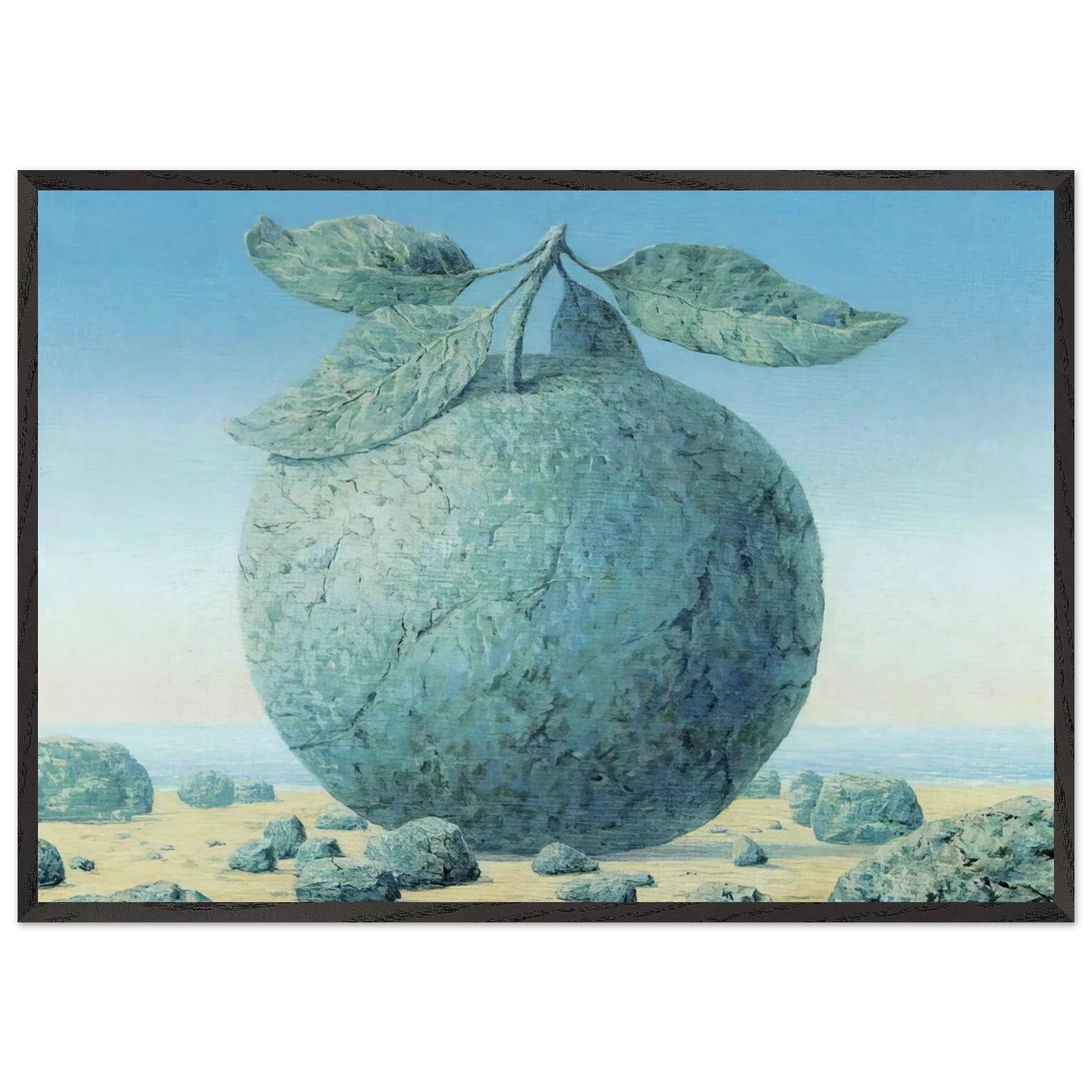 THE GREAT TABLE 1963 - Rene Magritte 70x100 cm / 28x40 inches Framed Art Print – Black Wooden Frame