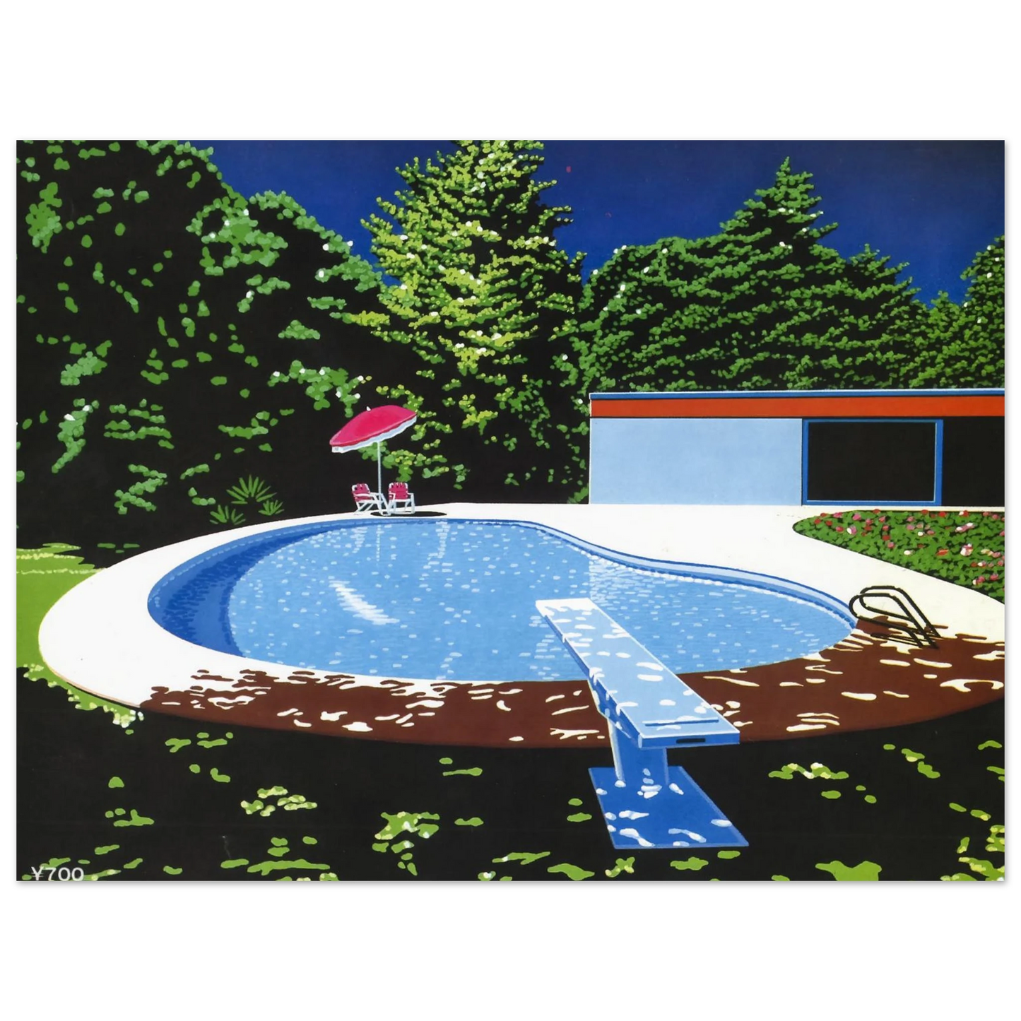 Hiroshi Nagai - NIAGARA 07SH 944 Wall Art - 60x80 cm / 24x32 inches - Premium Wooden Framed Poster With Fine Art Paper - Black frame