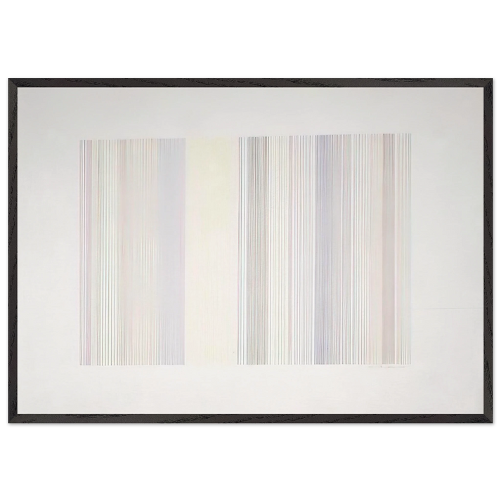 Cold Turkey - 1973 - Gene Davis 70x100 cm / 28x40 inches Framed Art Print – Black Wooden Frame