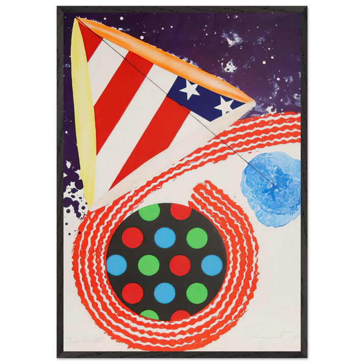 A Free for All - James Rosenquist 70x100 cm / 28x40 inches Framed Art Print – Black Wooden Frame