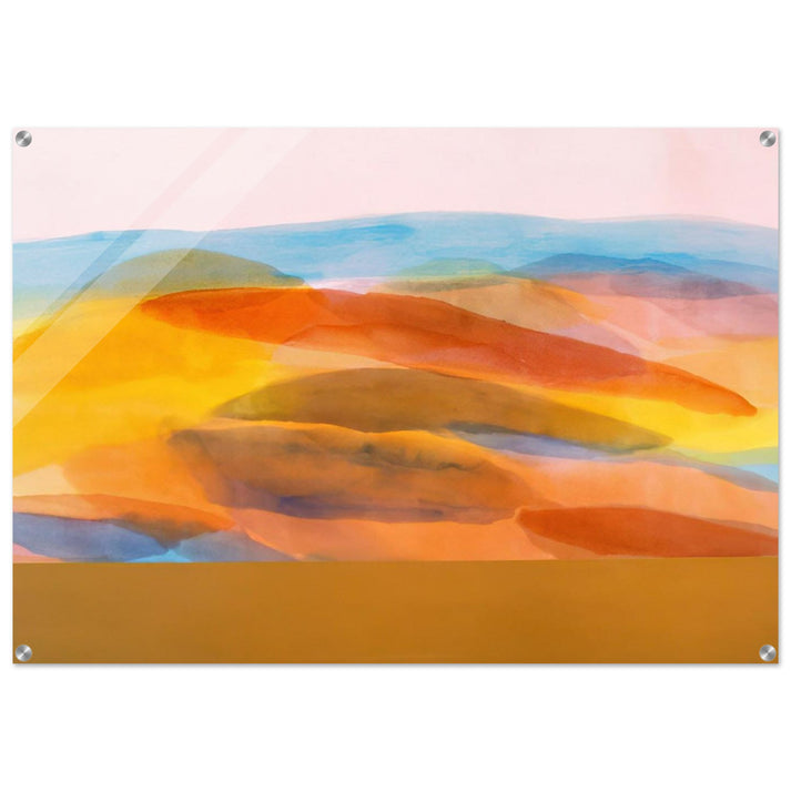 Golden Harvest - 1981 - Ronnie Landfield Acrylic Print - 70x100 cm / 28x40″ inches