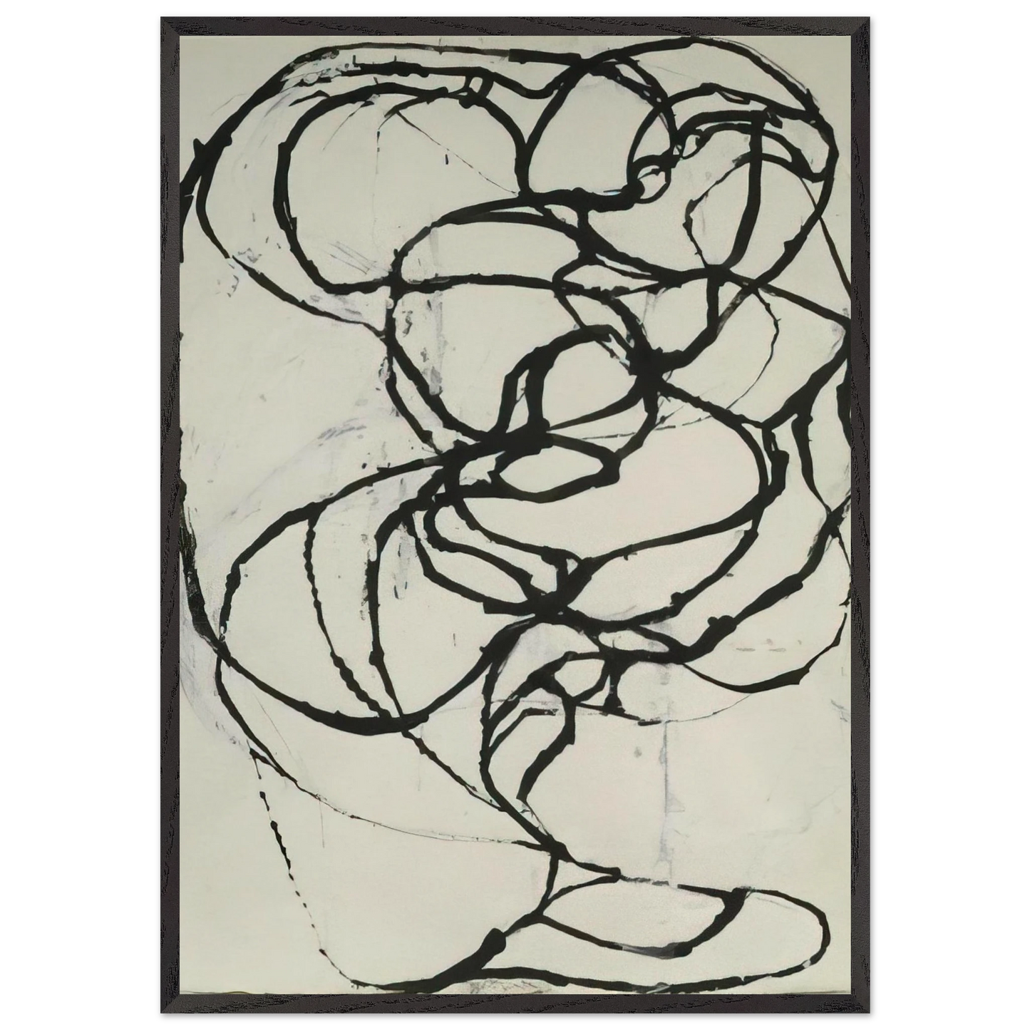 Eagles Mere Set 5 - 1997 - Brice Marden 70x100 cm / 28x40 inches Framed Art Print – Black Wooden Frame