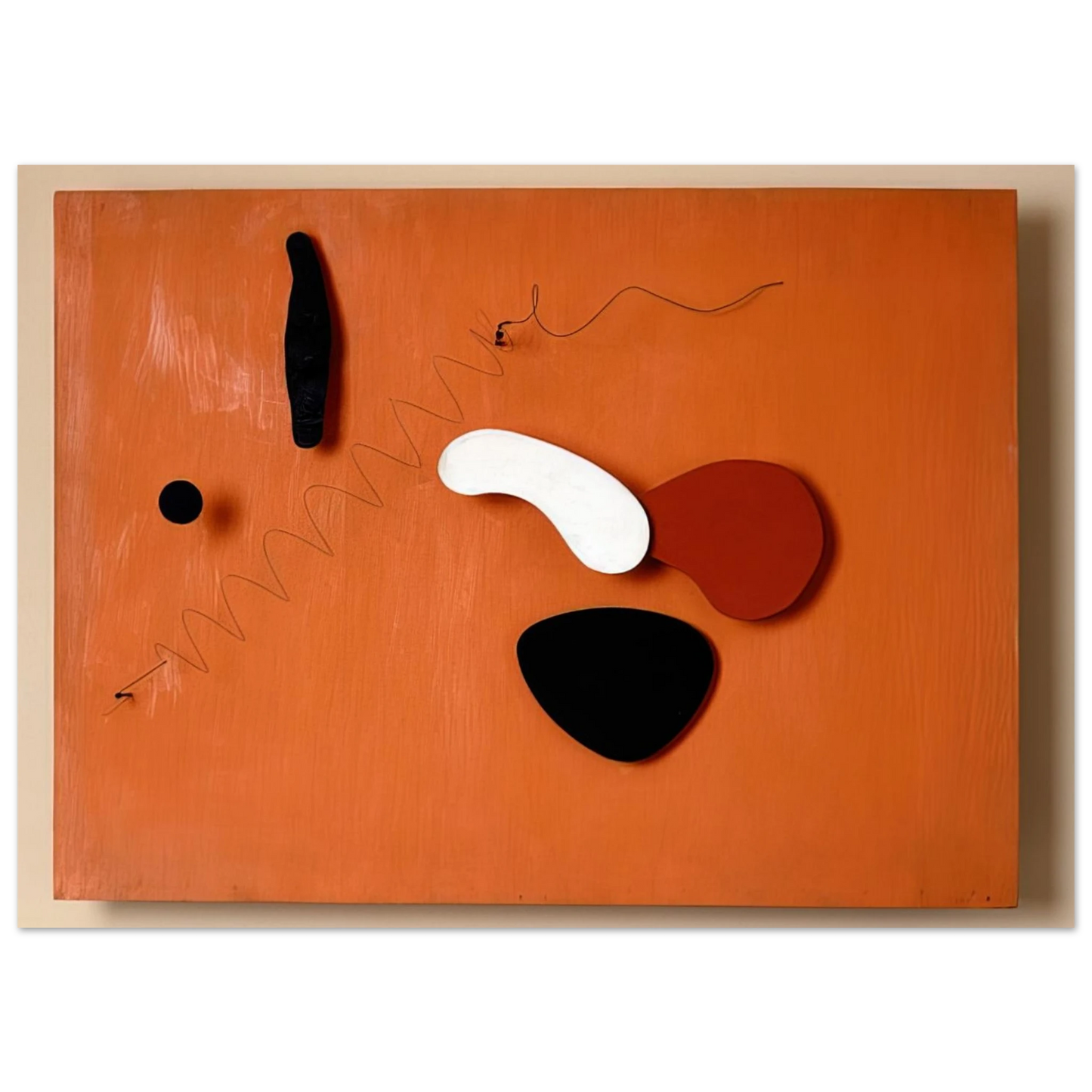 Alexander Calder - THE ORANGE PANEL 1936 Fine Art Poster - 75x100 cm / 30x40 inches