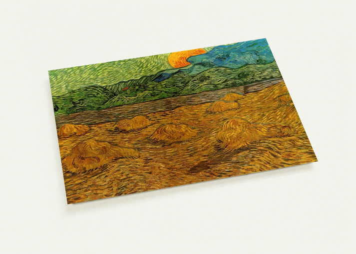 Evening Landscape with Rising Moon By Vincent van Gogh Pack of 10 Post Cards | Vincent van Gogh Post Cards | A6 (10.5 x 14.8 cm) - 4.1 x 5.8 inches