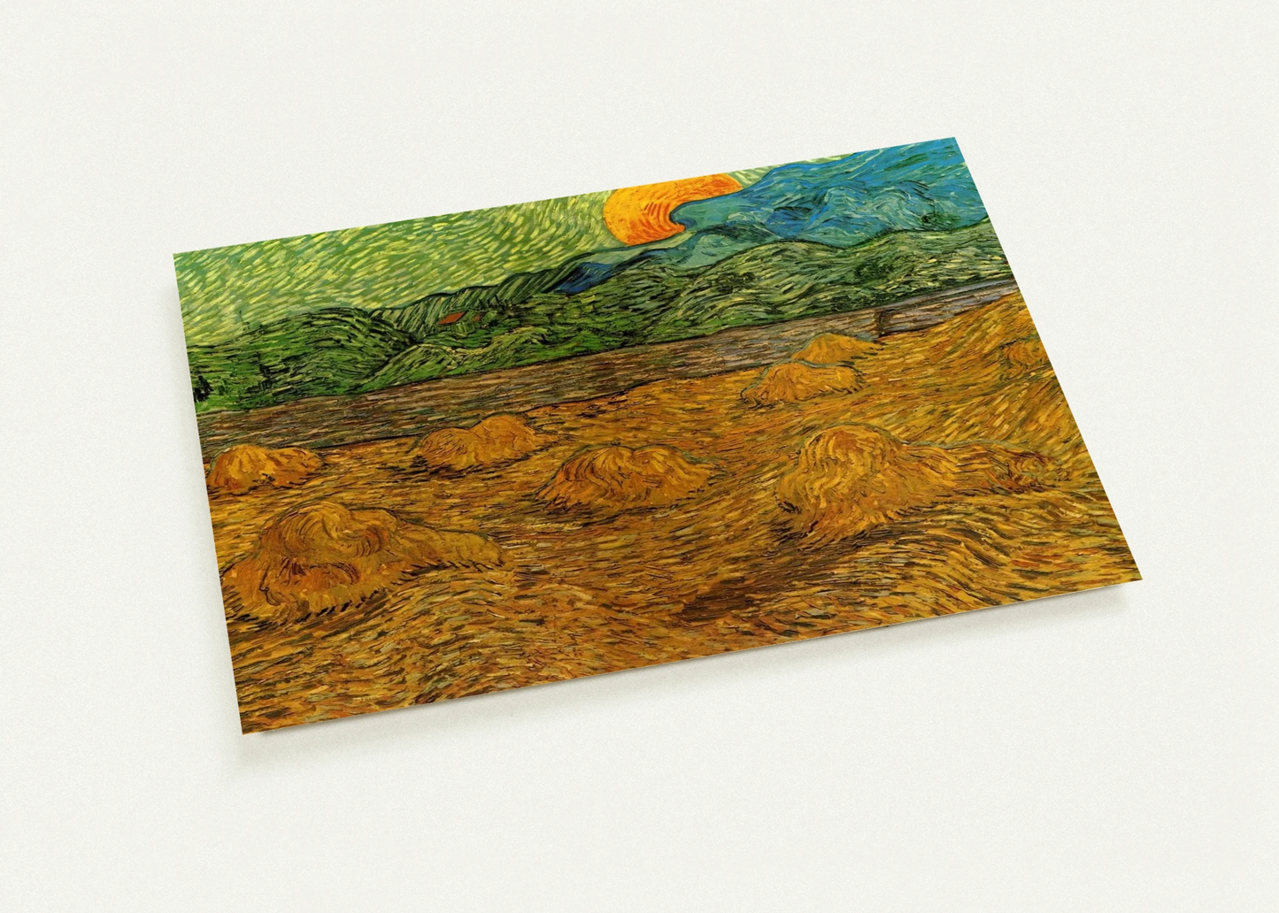 Evening Landscape with Rising Moon By Vincent van Gogh Pack of 10 Post Cards | Vincent van Gogh Post Cards | A6 (10.5 x 14.8 cm) - 4.1 x 5.8 inches