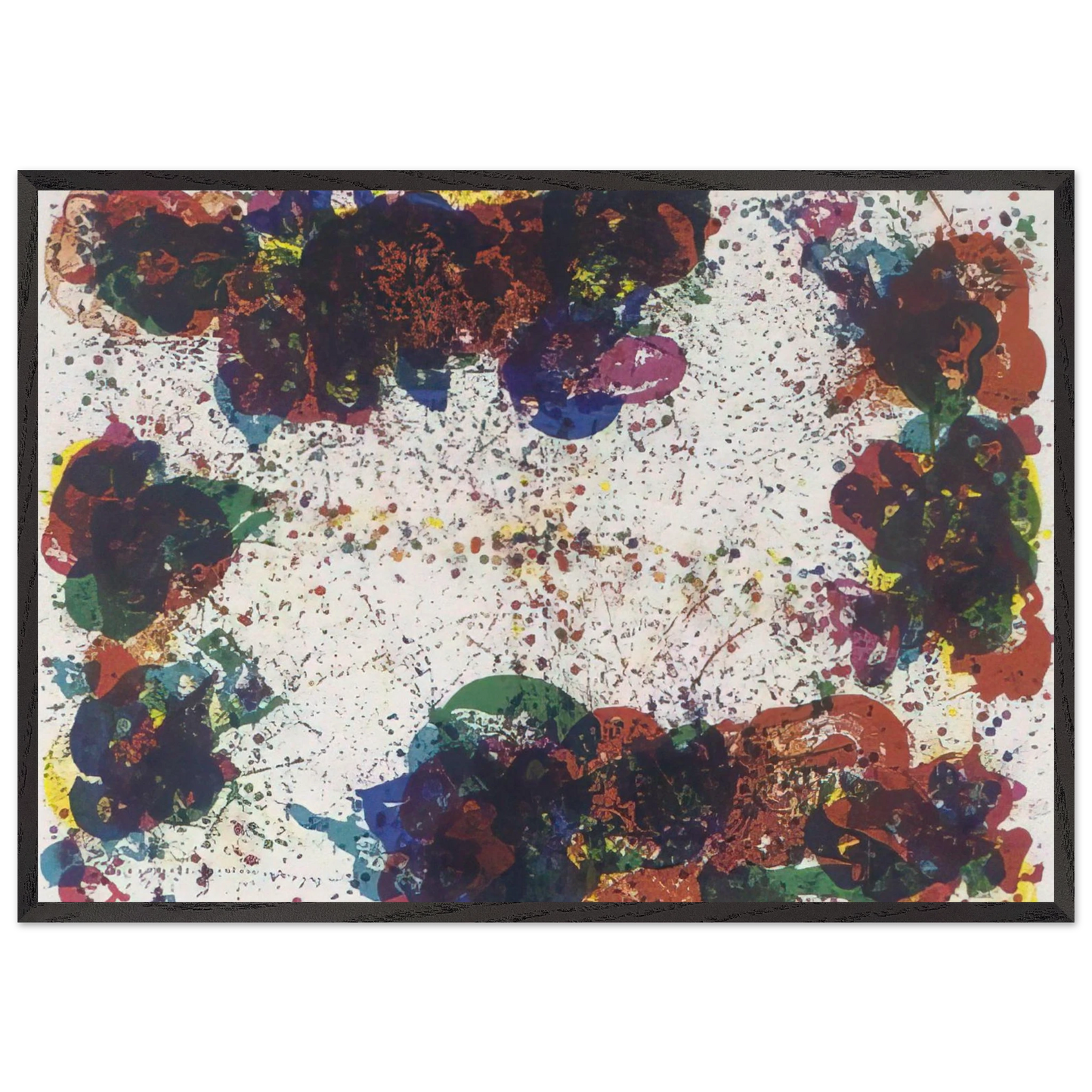 Coral Lyre Nine - Sam Francis Framed Art Print – Black Wooden Frame - Default Title - -Framed Art Print