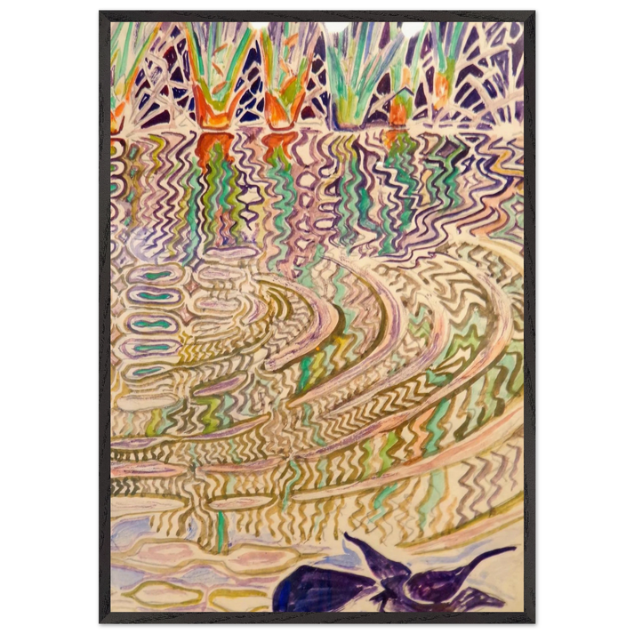 Walter Anderson N13 - Walter Inglis Anderson 70x100 cm / 28x40 inches Framed Art Print – Black Wooden Frame | Walter Anderson Prints