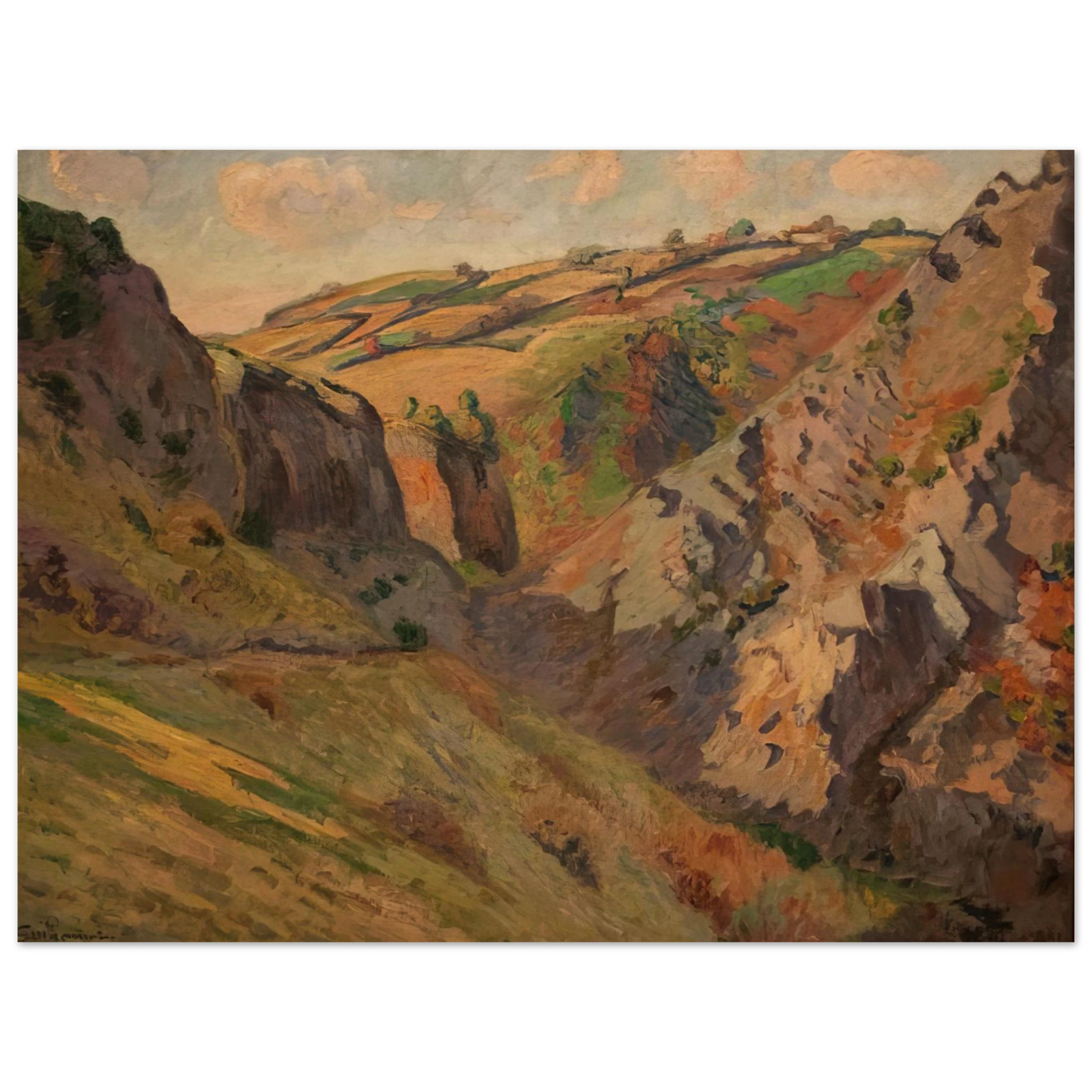 Armand Guillaumin - Caves Prunal near Pontgibaud Auvergne Fine Art Poster - Default Title