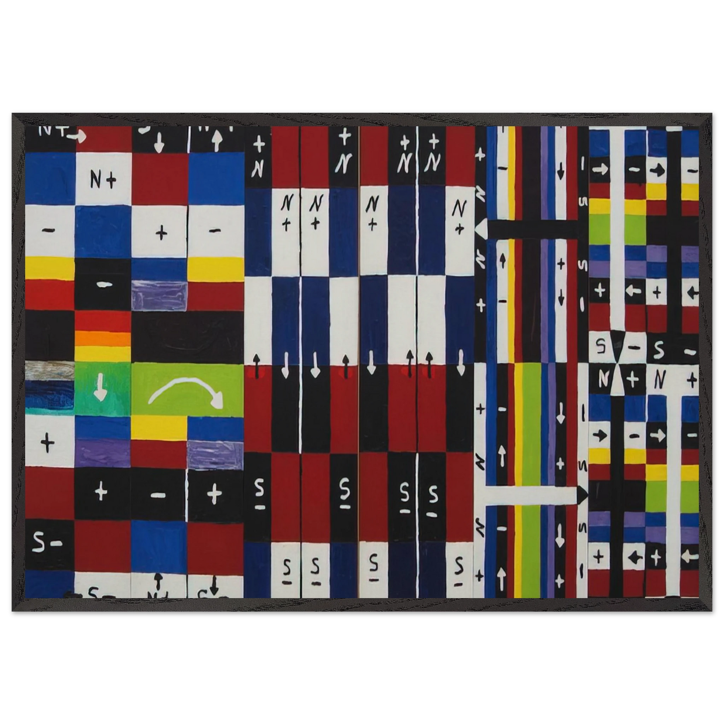 A World in Itself - 1961 - Alfred Jensen 70x100 cm / 28x40 inches Framed Art Print – Black Wooden Frame