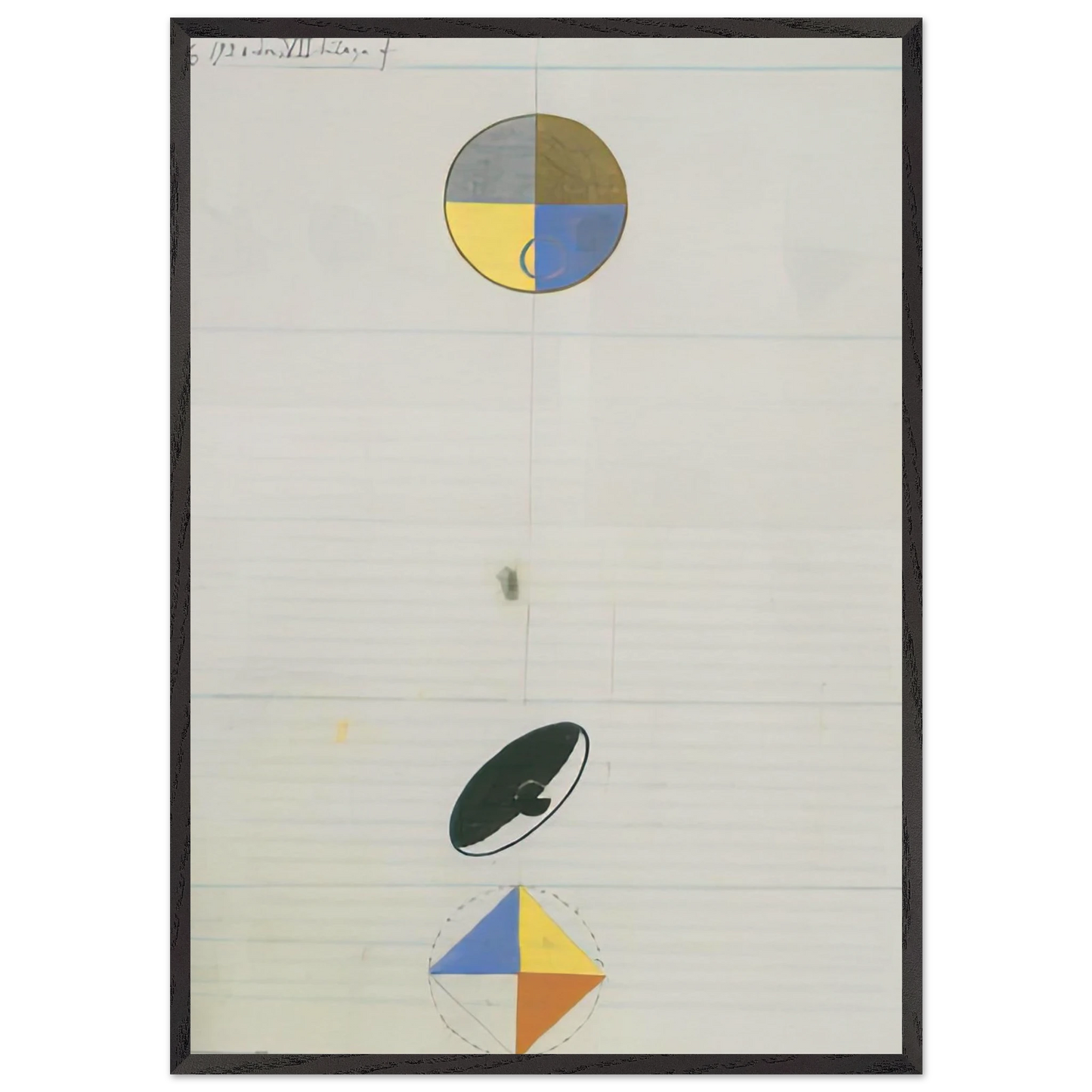 SERIES NO VII NO 3F 1920 - Hilma af Klint Framed Art Print – Black Wooden Frame - Default Title - -Framed Art Print