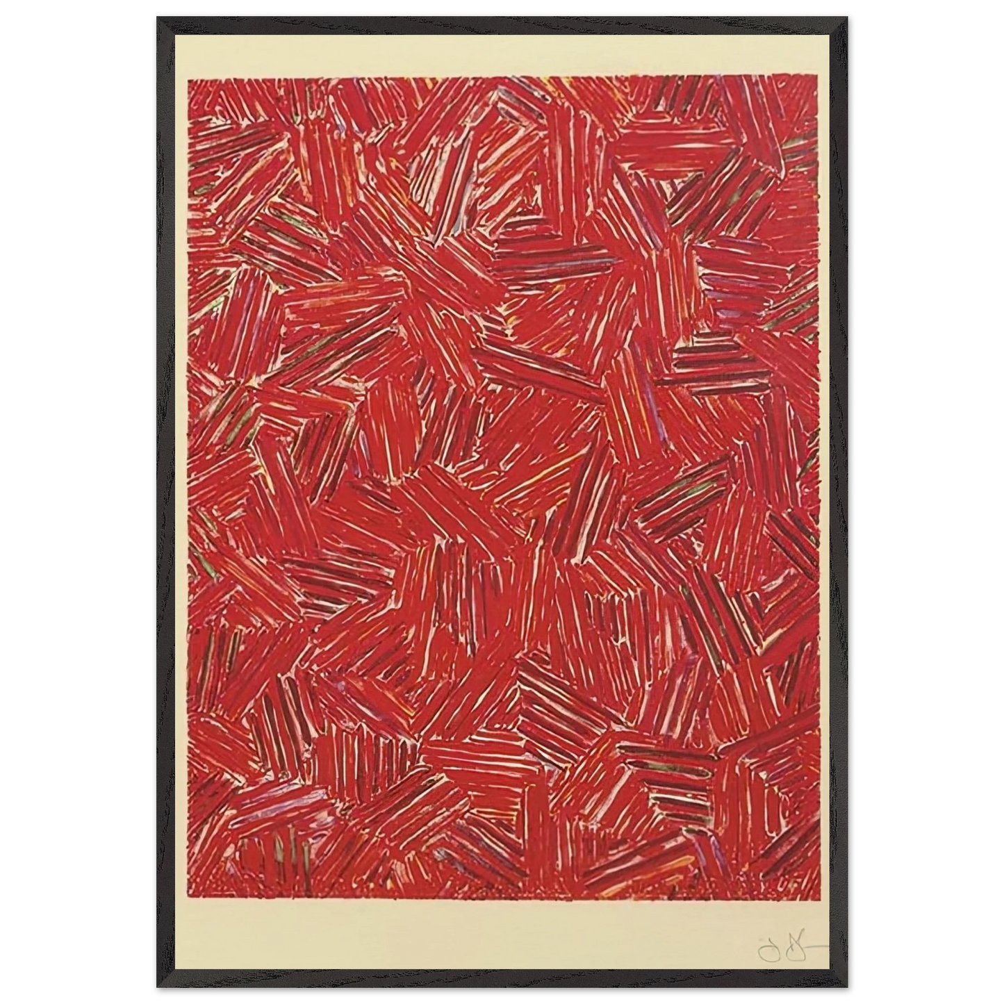 CICADA ULAE 219 - Jasper Johns 70x100 cm / 28x40 inches Framed Art Print – Black Wooden Frame