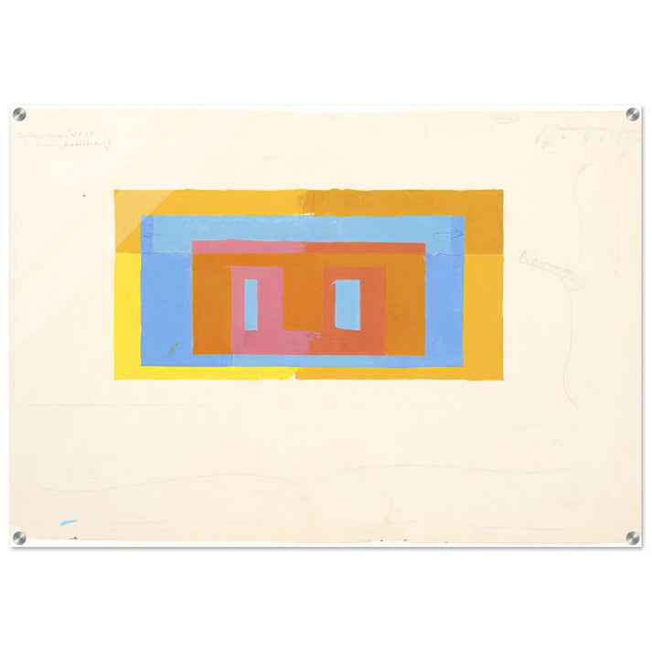 VARIANT ADOBE - Josef Albers Acrylic Print - 70x100 cm / 28x40″ inches