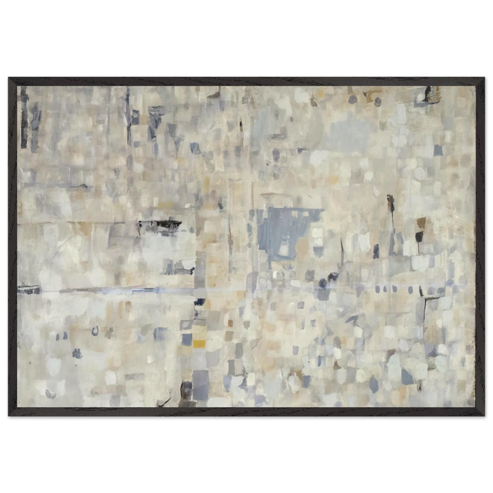 Blanche - 1958 - Maria Helena Vieira da Silva 70x100 cm / 28x40 inches Framed Art Print – Black Wooden Frame