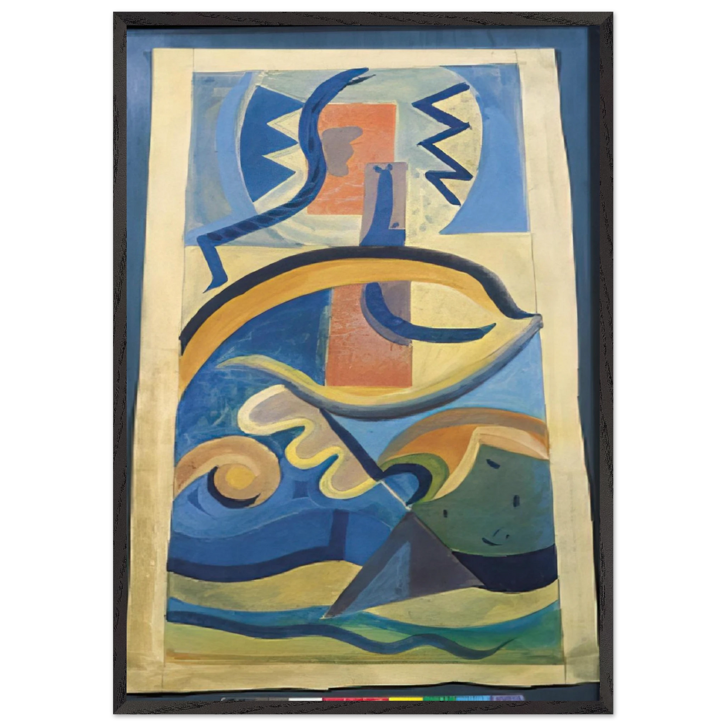 Untitled - Abstract Art Dada - Julius Evola Framed Art Print – Black Wooden Frame - Default Title - -Framed Art Print