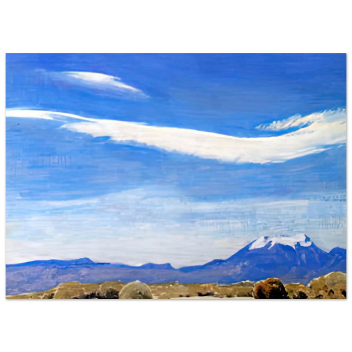 Maynard Dixon - THE CLOUD COACHELLA VALLEY CALIFORNIA 1940 Wall art - 30x40 cm / 12x16 inches - Premium Wooden Framed Poster With Fine Art Paper-canvas - White frame