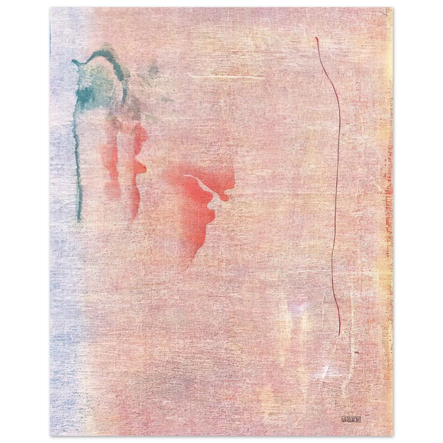 Helen Frankenthaler - Cedar Hill - 1983 Wall art - 20x25 cm / 8x10 inches - Premium Wooden Framed Poster With Fine Art Paper - Black frame