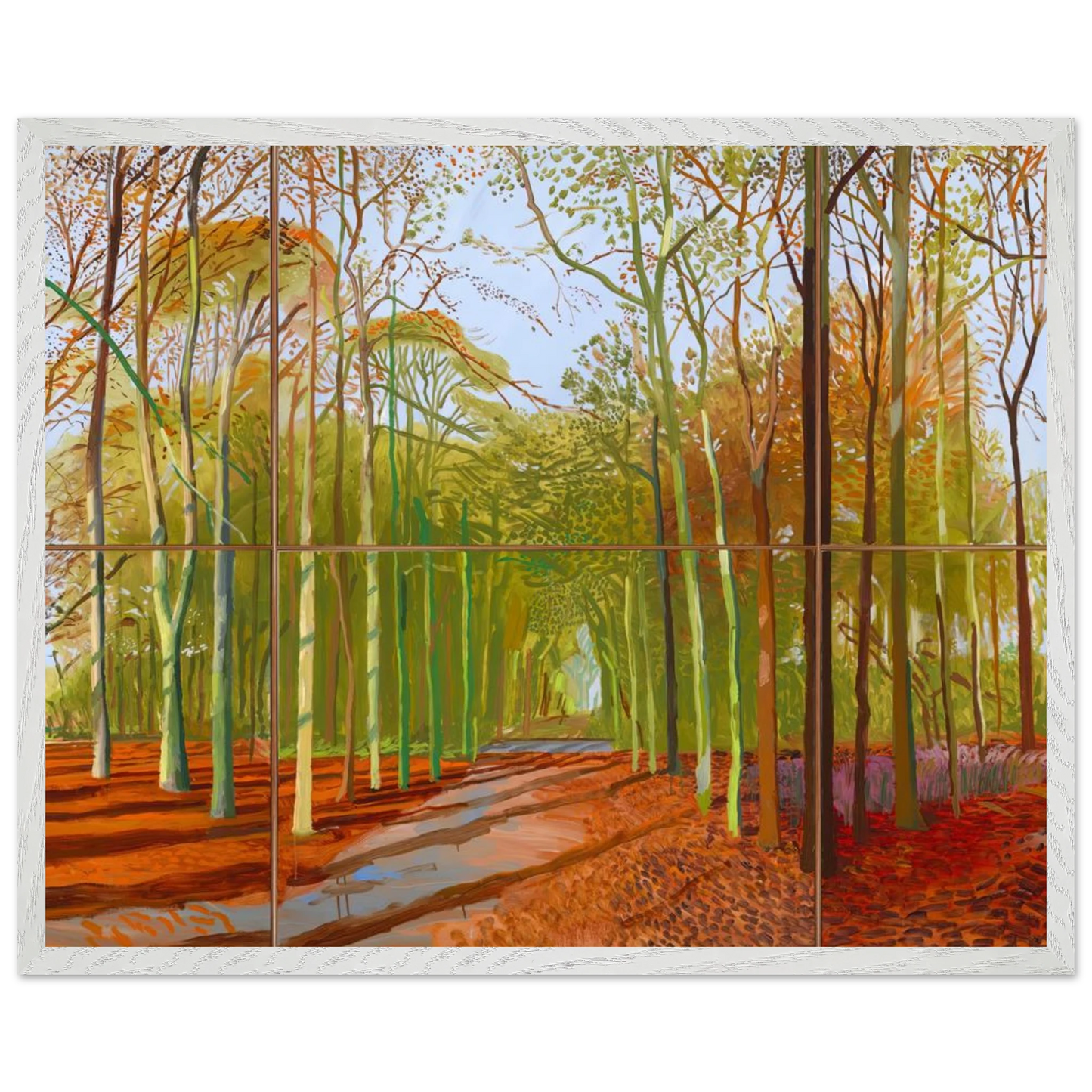 David Hockney - Woldgate Woods, 21, 23 & 29 November 2006 - 28x43 cm / XL (11x17 inches) - Fine Art Poster-canvas - -