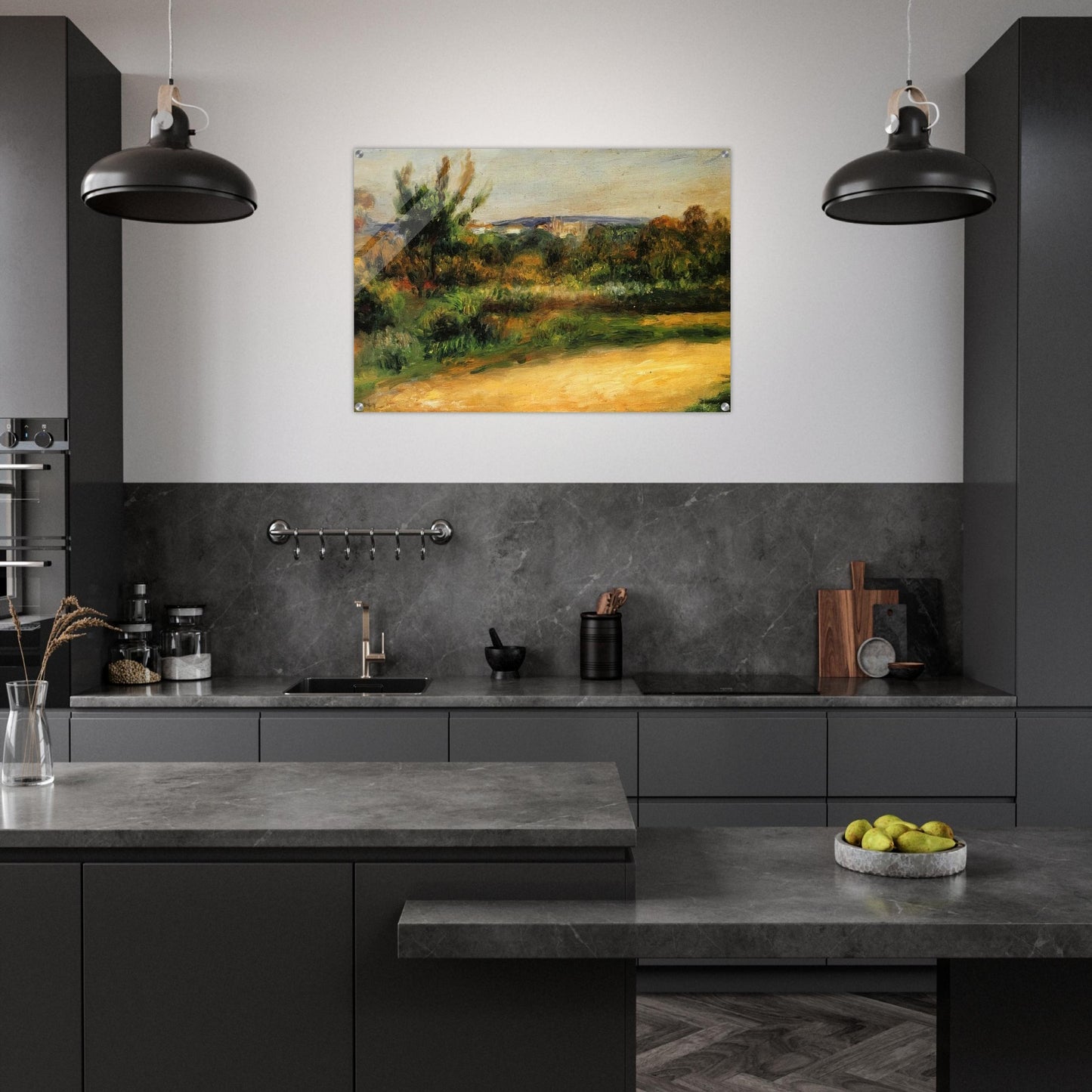 Midday Landscape - Pierre-Auguste Renoir Acrylic Print - 70x100 cm / 28x40″ inches