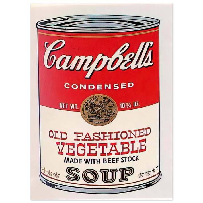 Andy Warhol - Campbell's Soup Can Old Fashioned Vegetable Fine Art Poster
