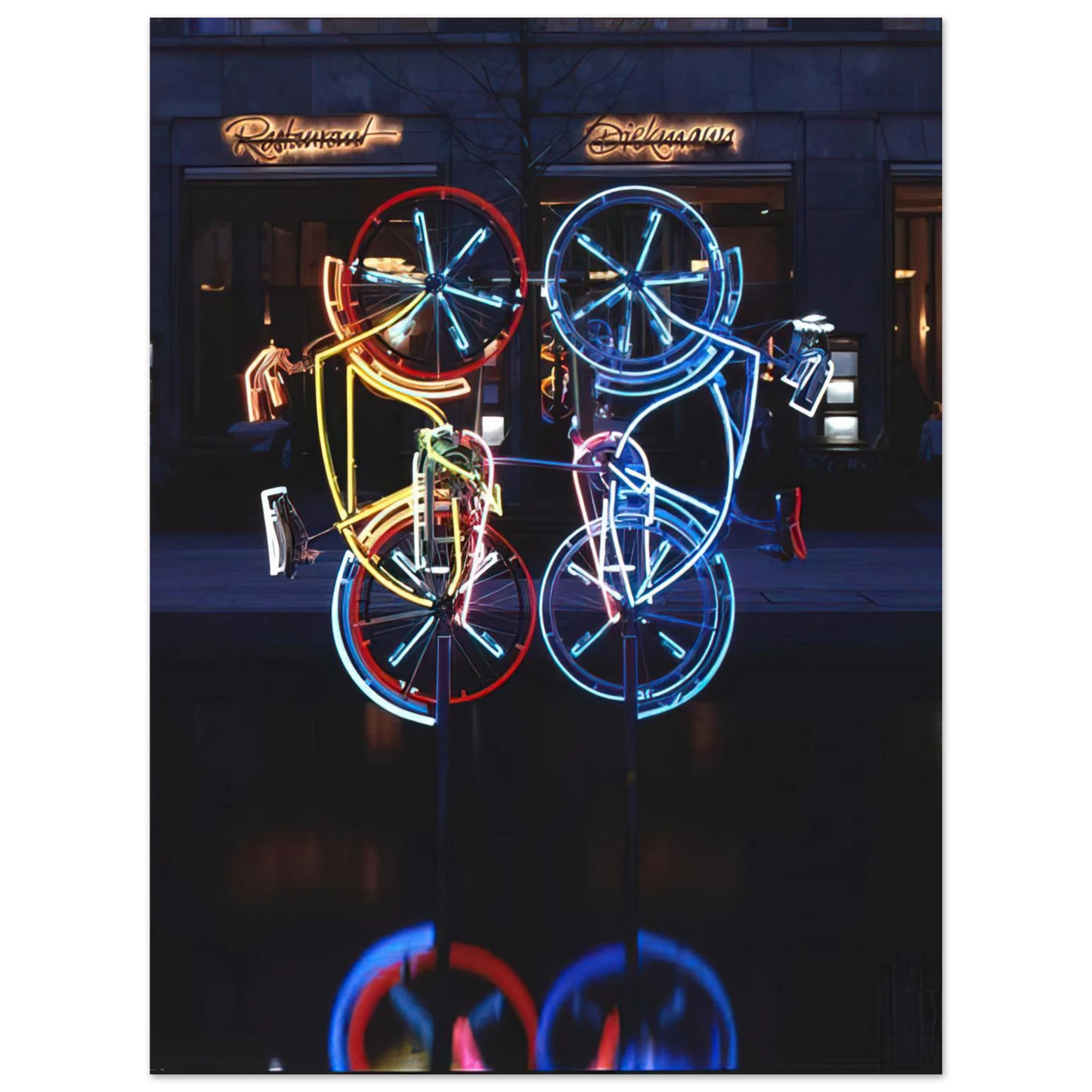 Robert Rauschenberg - RIDING BIKES 1998 Fine Art Poster - Default Title