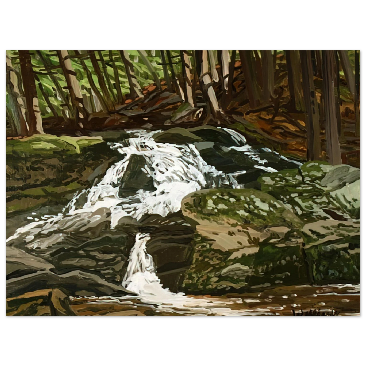 Neil Welliver - Study for Falls - Jam Brook - 1996 Fine Art Poster - Default Title