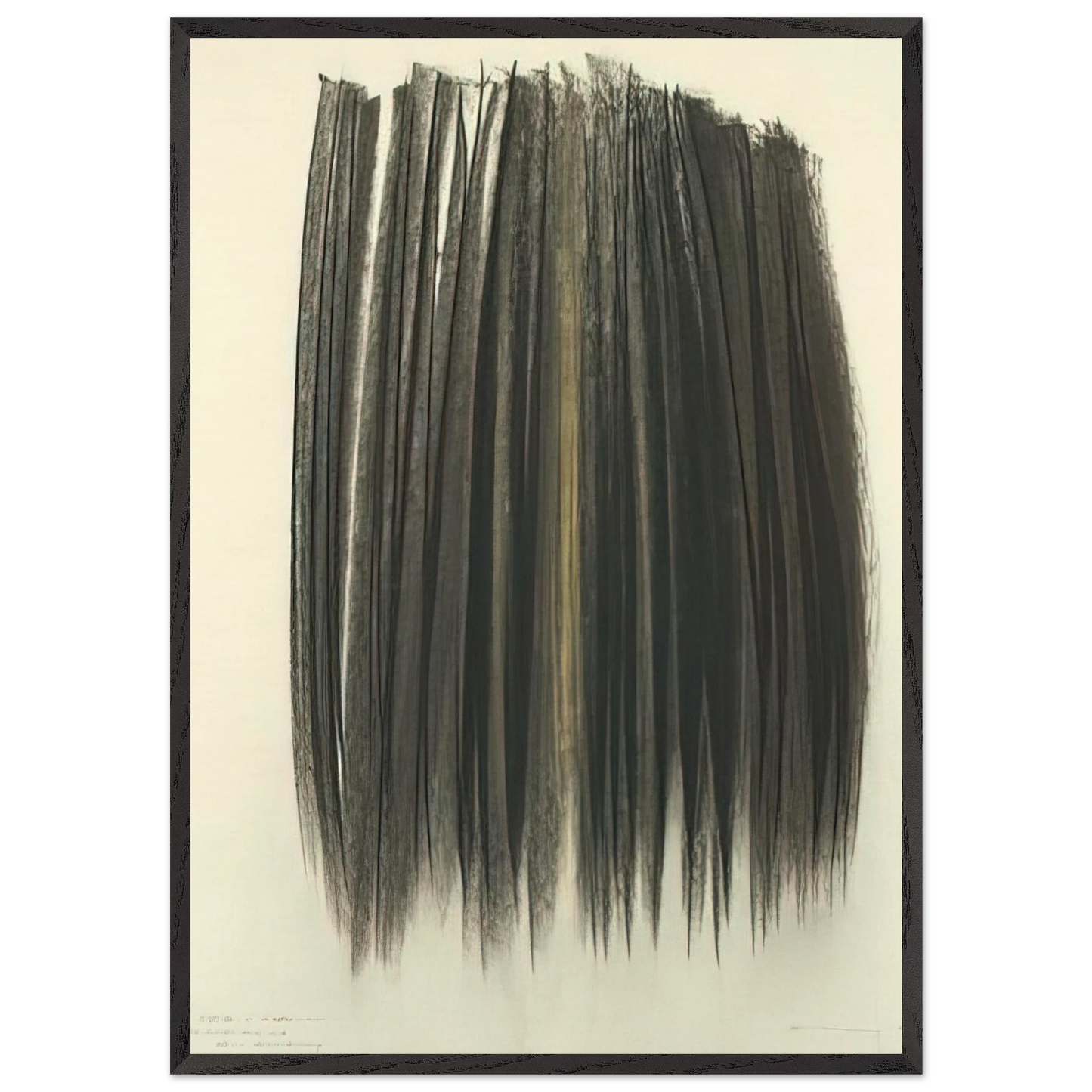 Untitled - 1960 N6 - Hans Hartung 70x100 cm / 28x40 inches Framed Art Print – Black Wooden Frame